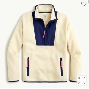 NWOT Never Worn Sold out online J Crew half zip Sherpa Fleece